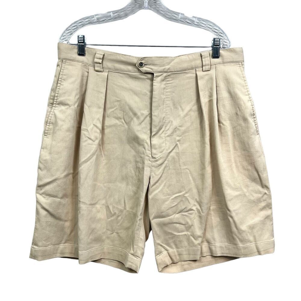 Callaway Golf Apparel by Nordstrom Shorts Pleated Front Pockets Zip Tan Men 38*